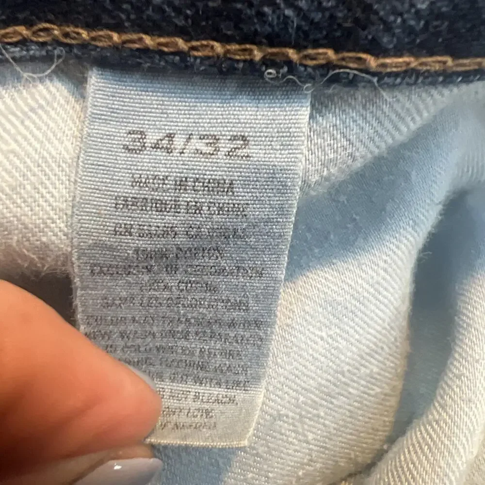 American Eagle Original Straight 100% Cotton Distressed Y2K Grunge Skater 34x30
